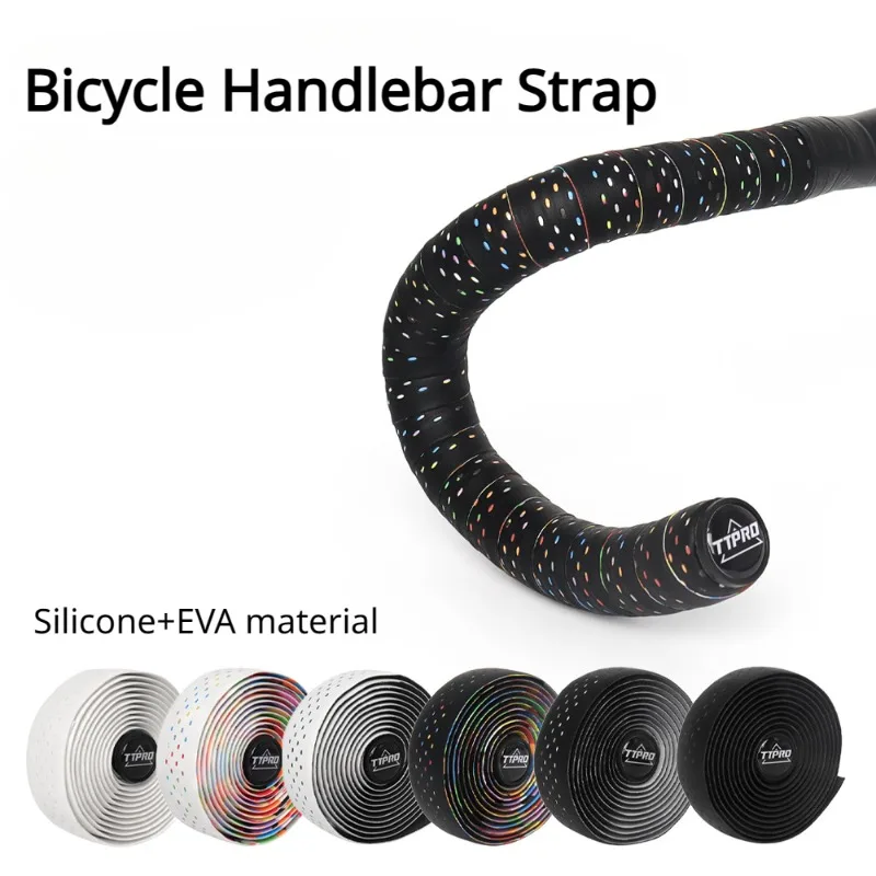 

TTPRO Bicycle Handlebar Tapes Road Bike Handle Bar Straps Anti-slip PU EVA Breathable For Cycling Soft Anti-Vibration Tape