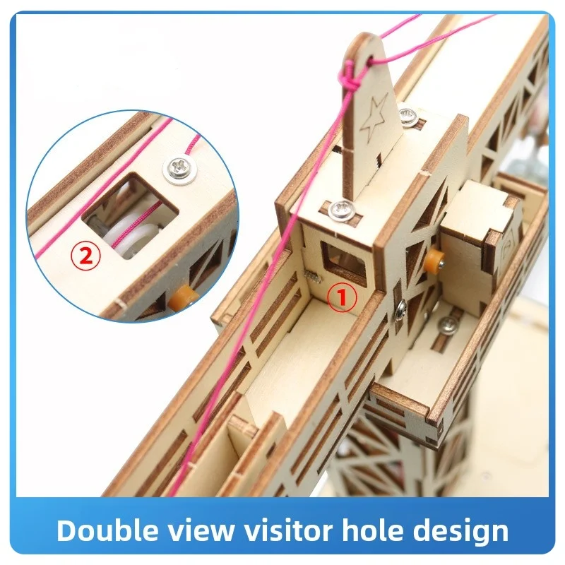 Remote Control Tower Crane Lifting Crane Model Diy & Mainan Bangunan Mainan Model Sains & Pendidikan untuk Hadiah Mainan Anak-anak