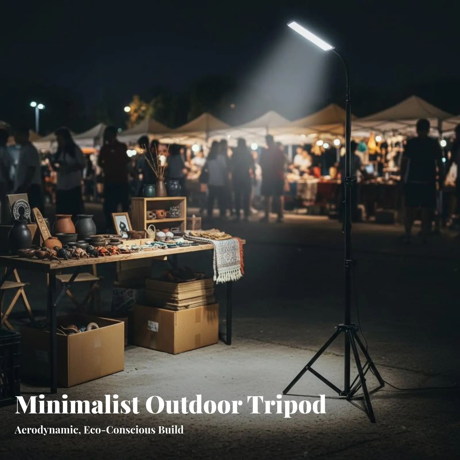Illuminating Tripod Lamp Rotatable Head Illuminating Work Lamp with Stand Foldable Tripod Lamp Waterproof Portable Lighting
