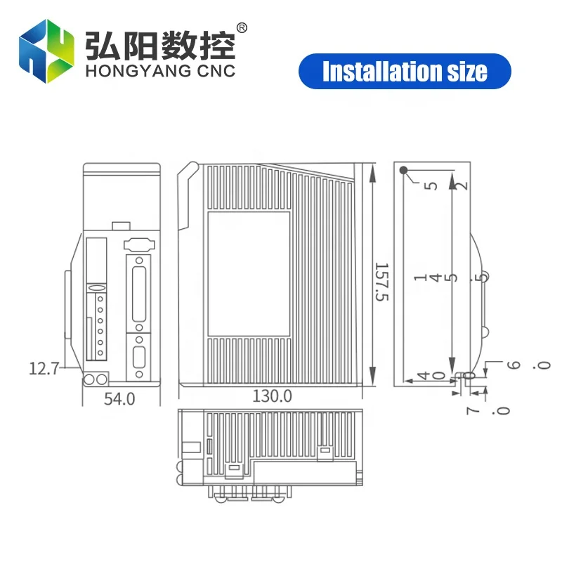 Hycnc leadshine NEMA 34 86hsm85-e1วงปิดเซอร์โวมอเตอร์สเต็ปเปอร์มอเตอร์ไฟฟ้ากระแสสลับ H2 758ไดร์เวอร์พร้อมชุดสายเข้ารหัส8เมตร