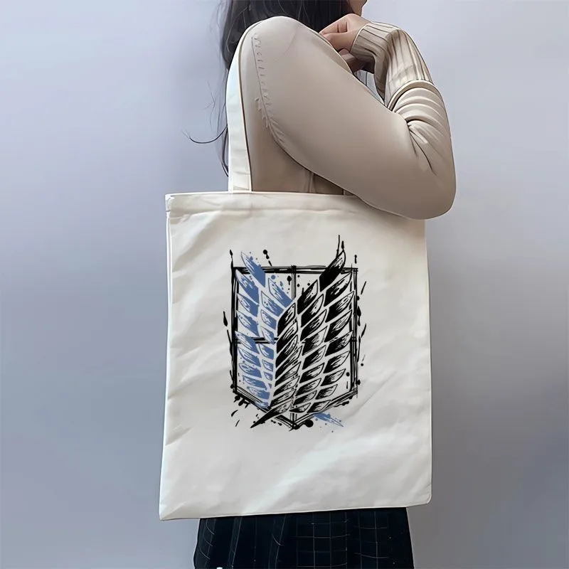 AA 2025 2024, новинка ins Art, маленькая свежая анимационная по периметру, холщовая сумка Giant Wings of Freedom ☆ ☆ ☆