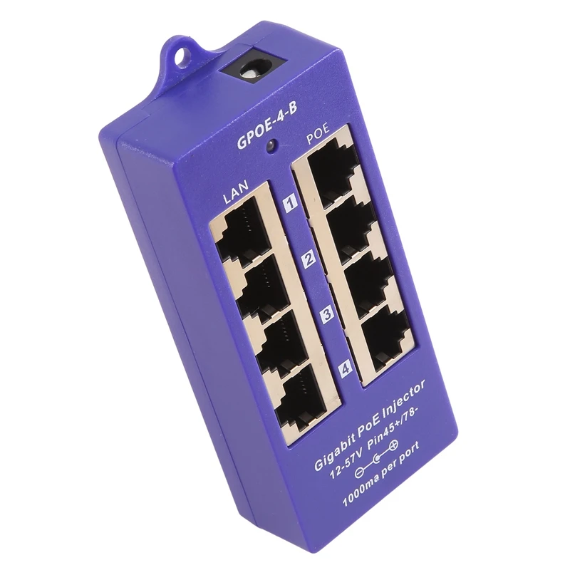 48V Or 24V Gigabit Passive Poe Injector 4 Port 1000Mbps Poe Module For Security IP Camera Wifi Access Point, UBNT, Durable