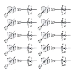 10 Pairs Stainless Steel Tiny Stud Earring 2mm Clear Cubic Zircon Cartilage Tragus Helix Earring Piercing Jewelry Women Men