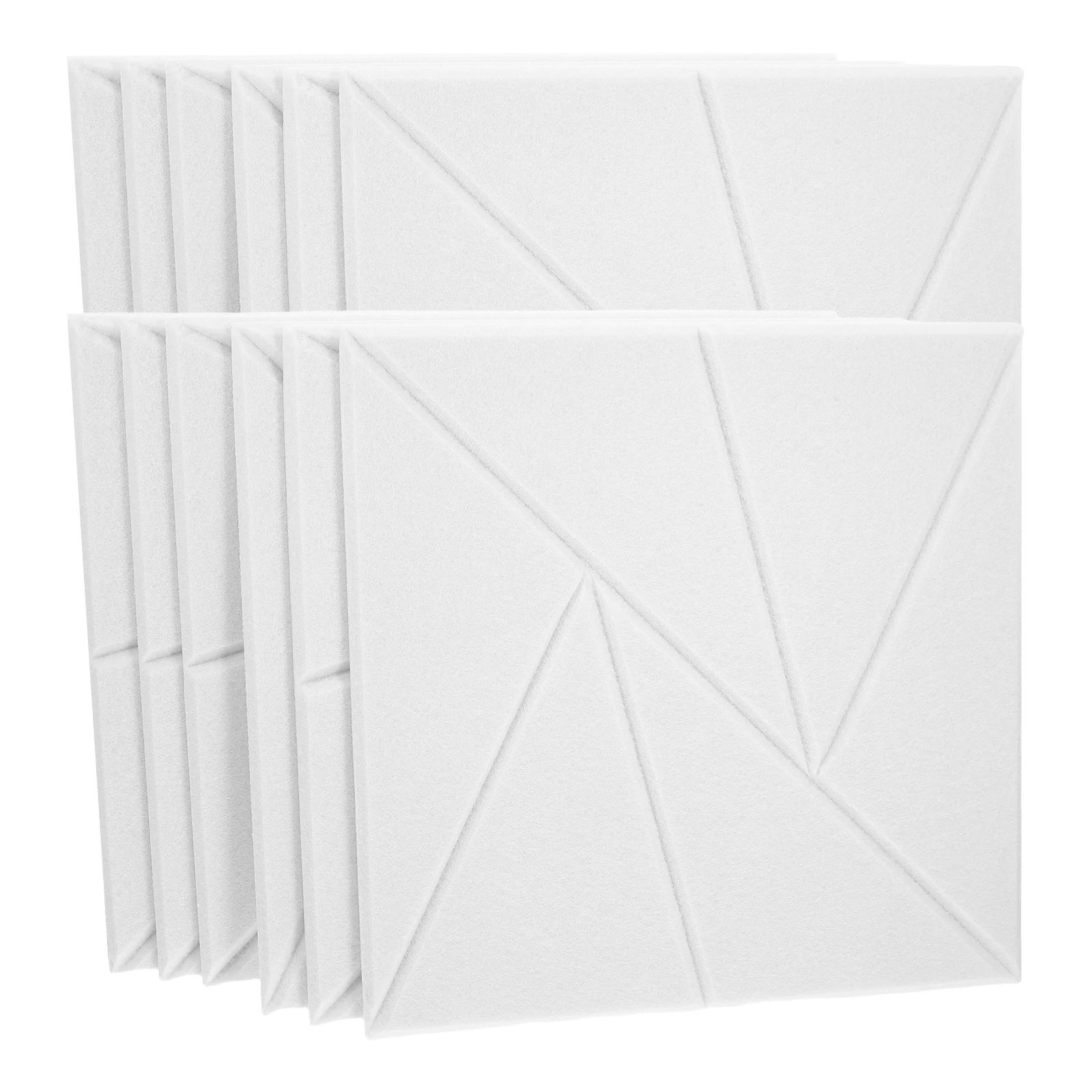 

12Pcs Soundproof Wall Panels High-Density Acoustic Panels Easy Install White Damping Sound-Absorbing Panel for Home Studio Use