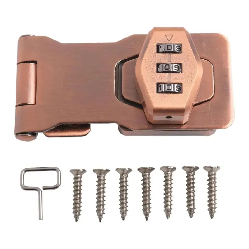 خزانة قفل بكلمة مرور قفل للدرج 3 أرقام الجمع قفل بكلمة مرور باب أمان الترباس مكافحة سرقة أجهزة الخزانة المنزلية #6