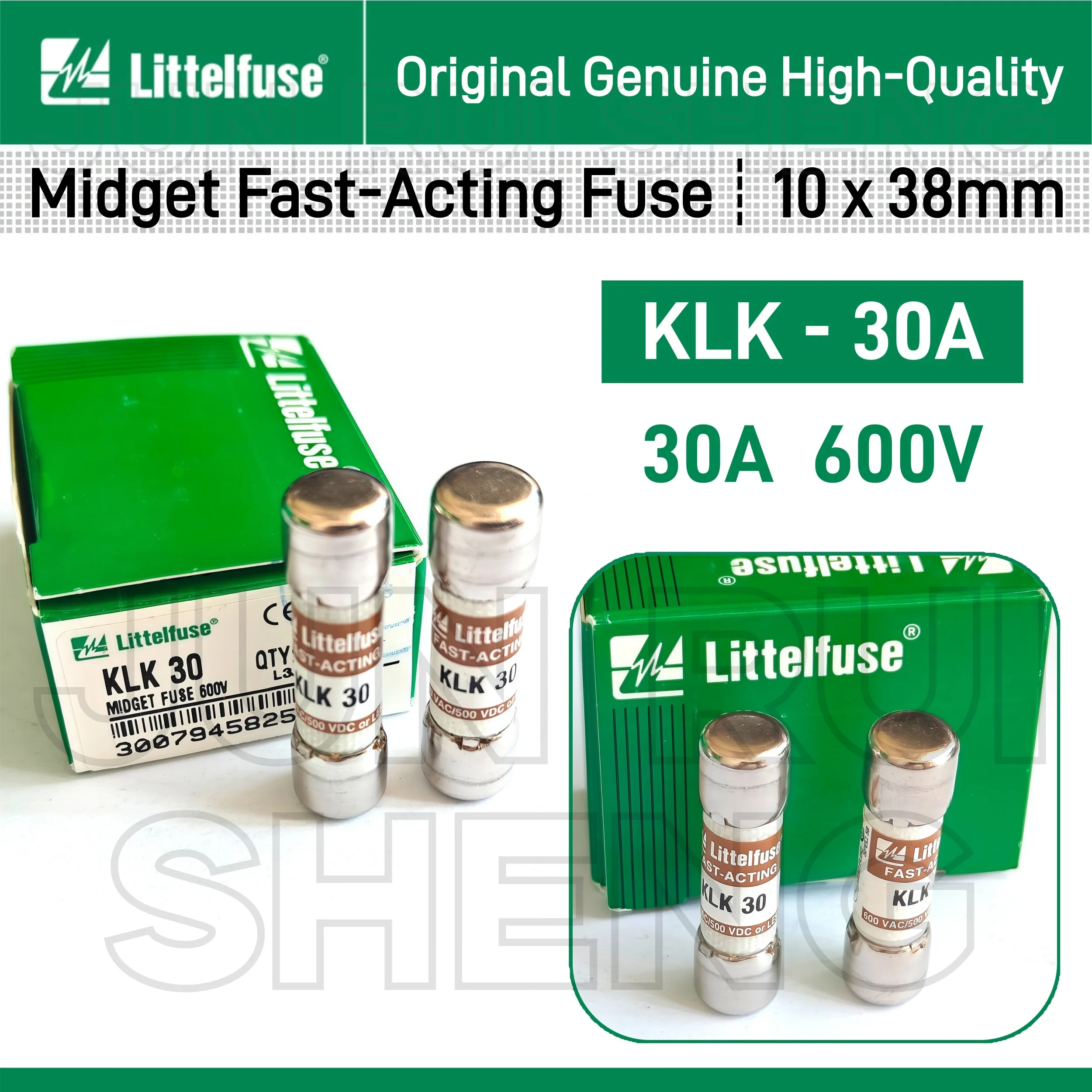 

KLK-30 KLK-30A Littelfuse KLK 30 Original KLK 30A Fast Acting Fuse KLK30 600V Fast Blow Fuse KLK30A Ceramic Midget Fuses 10*38mm