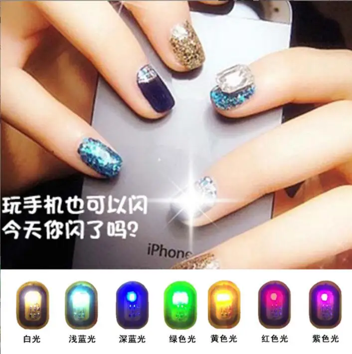 nfc nail sticker Women NFC Nail Art Tips Stickers DIY Phone LED Light Flash Party Decor Nail Tips