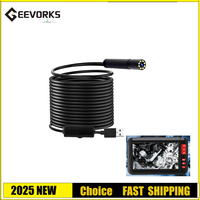 2/5/10m Industrial Endoscope Borescope Inspection Camera Built-in 8pcs LEDs 8mm Lens IP67 Waterproof USB Endoscope