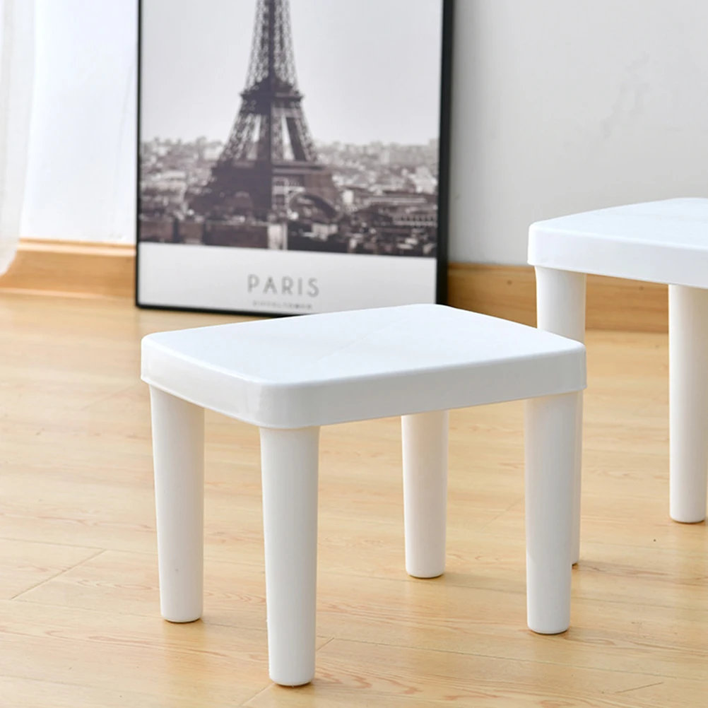 1Pcs Footstool Non-Slip Low Stool Small Size Household Bathroom Anti-Skid Square Stool Comfortable Safe for