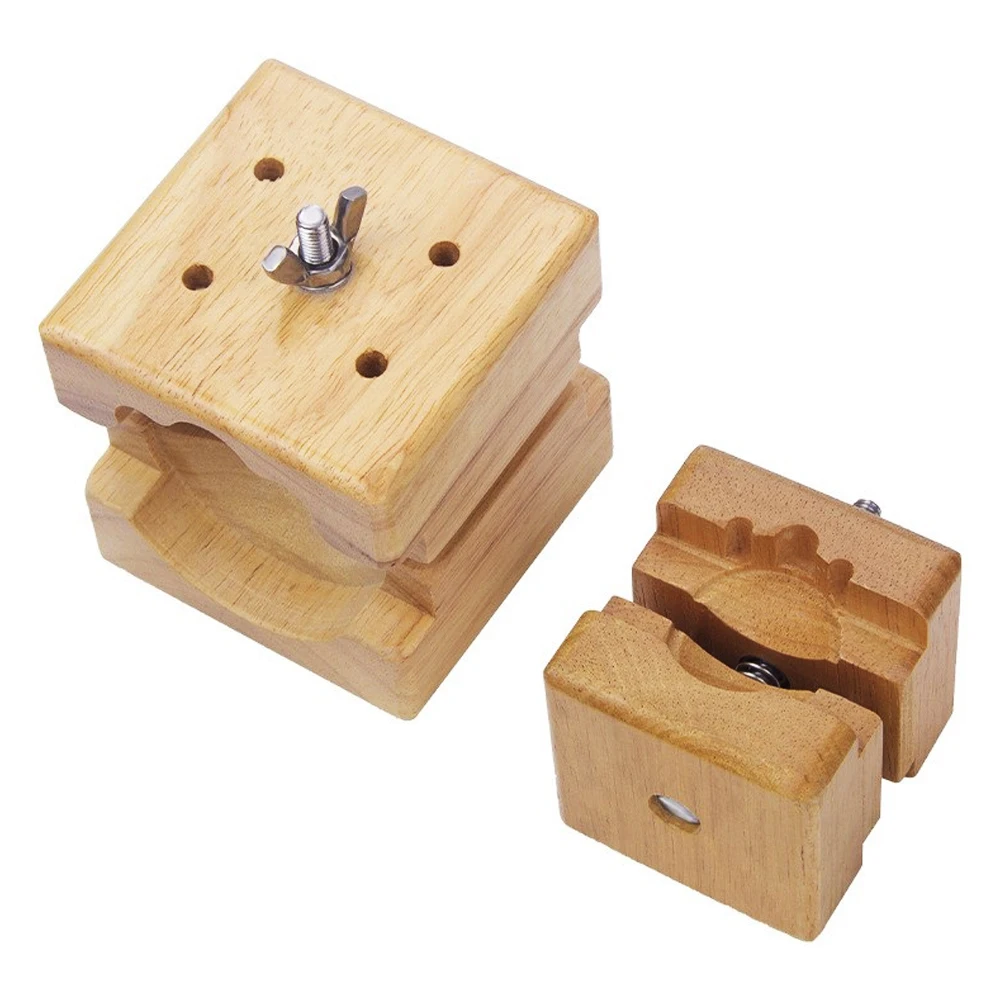 Supporto per movimento della cassa dell'orologio Morsetto per orologiaio Strumento di riparazione professionale Materiale in legno Cuscino per movimento dell'orologio