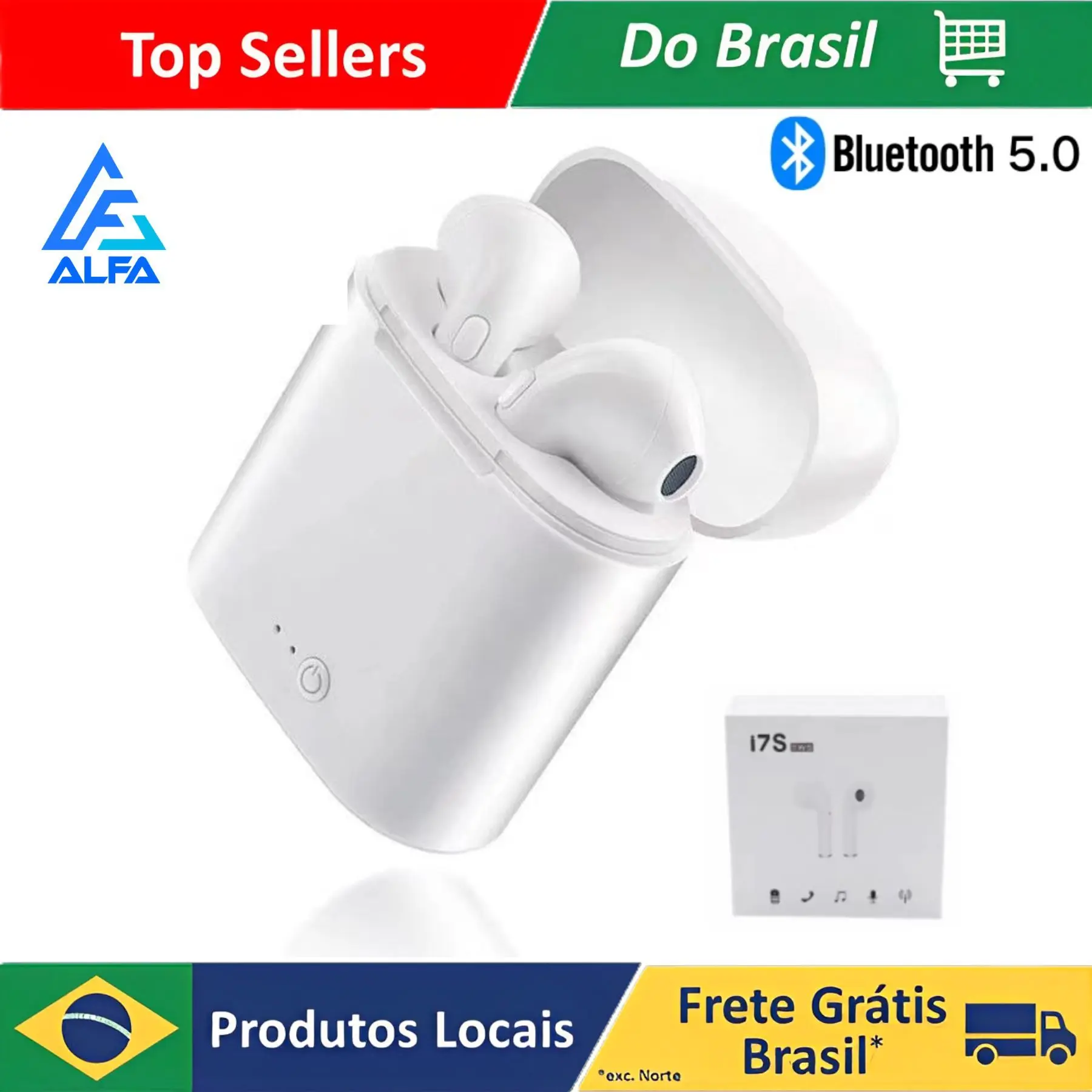 Fone Sem Fio i7S Tws Bluetooth Com Microfone Alta Qualidade