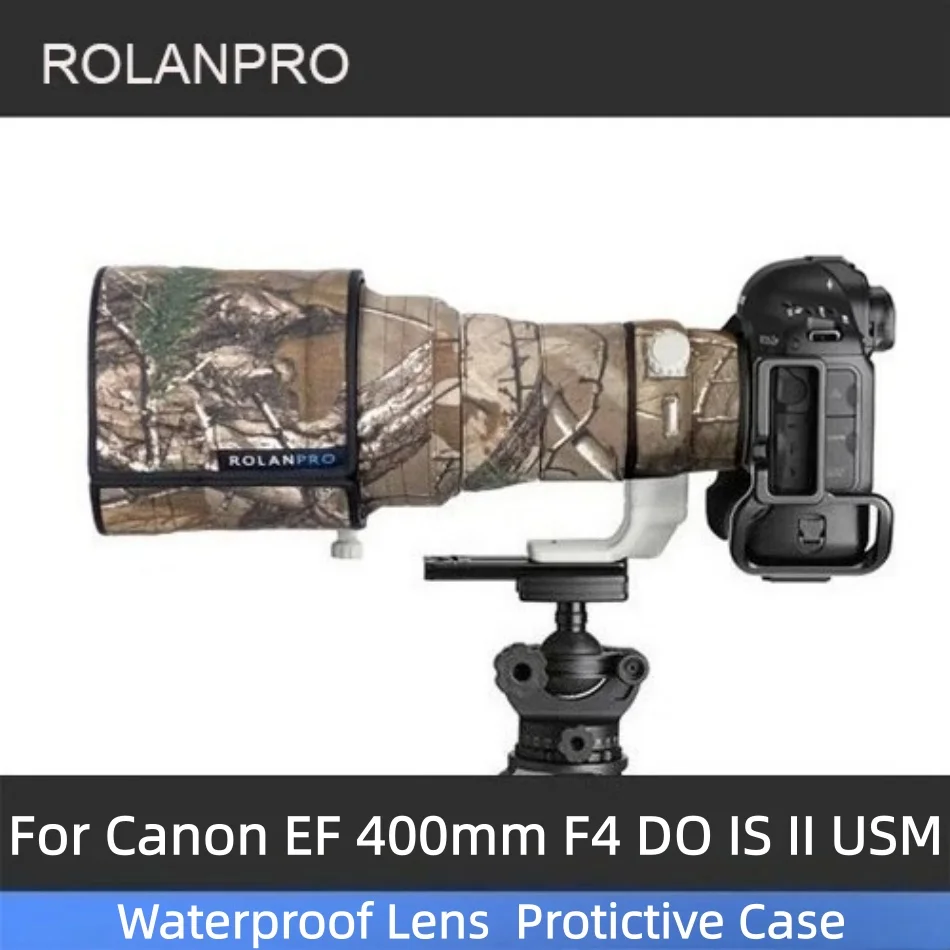 

ROLANPRO Waterproof Lens Camouflage Coat for Canon EF 400mm F4 DO IS II USM Lens Cover Lens Protictive Sleeve Guns Case