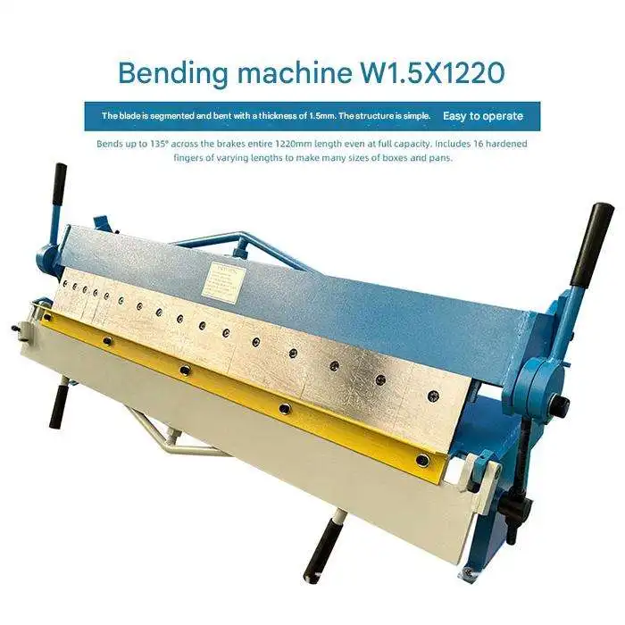 48-Inch Manual Sheet Metal Folding Machine W1.5*1220 Hand Pan Box Brake Bending Tools for Folder Machinery