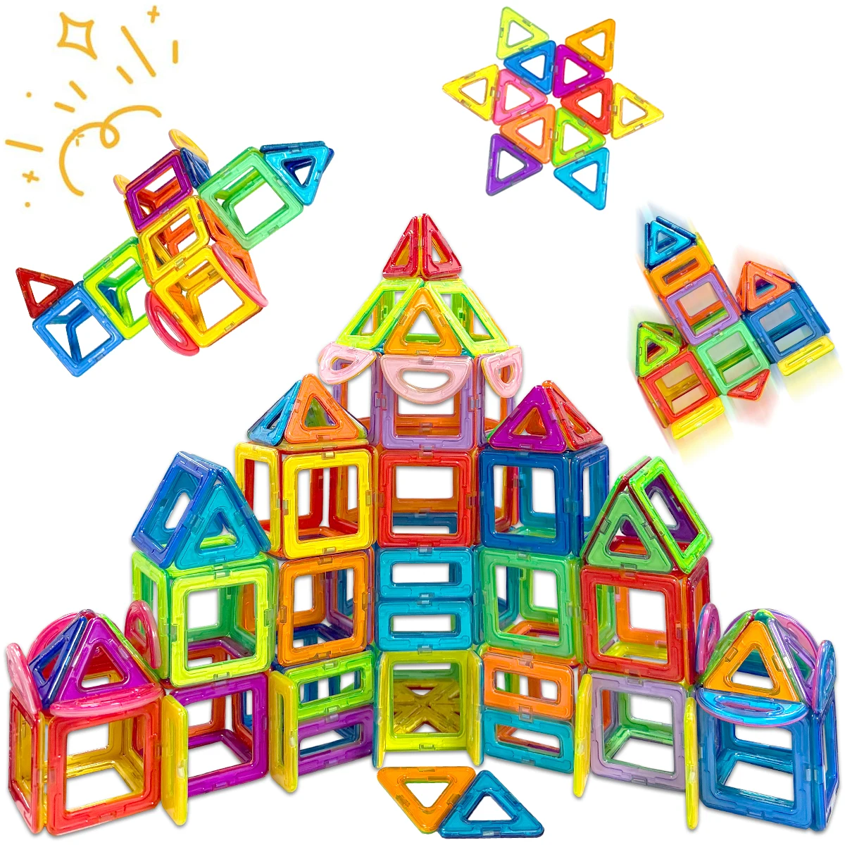 Magnetische Bausteine DIY Magnetspielzeug Mittlere Größe STEM-Spielzeug Konstruktionsspielzeug Lernspielzeug Pädagogische Magnetgeschenke für Kinder
