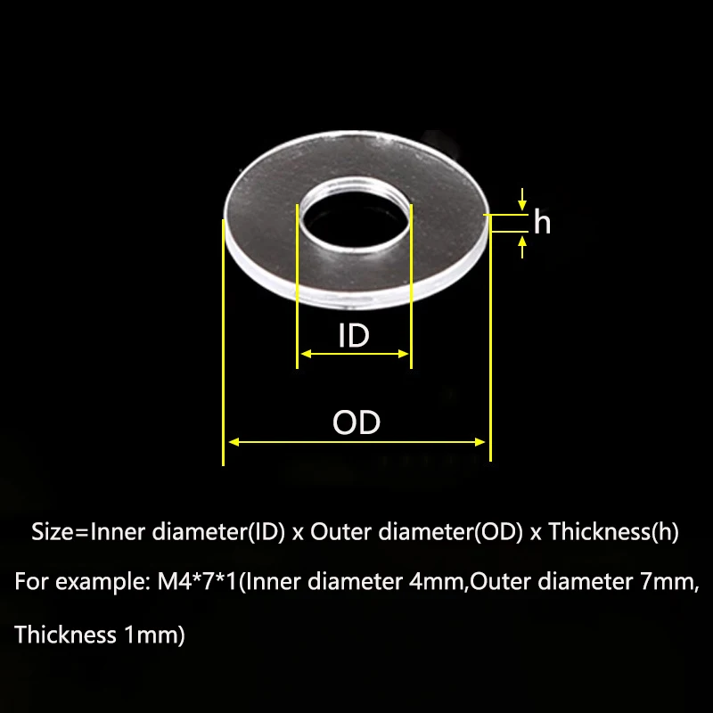M4 M4.2M5M6M7 Soft Plastic PVC Transparent Insulating Plain Gasket Pad Ring Spacer Flat Washer Shock-proof And Leak-proof Gasket