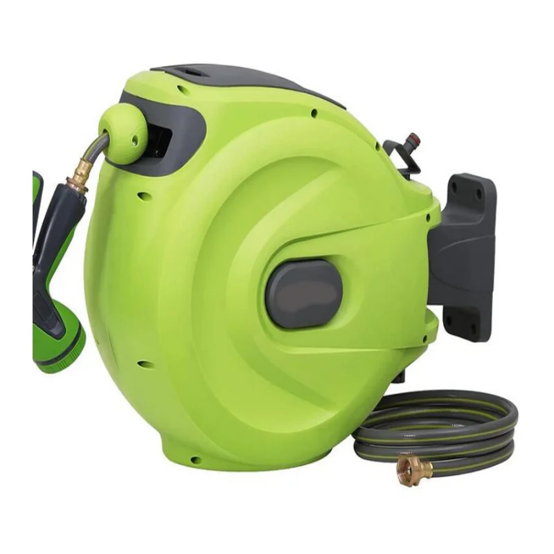 100ft automatic retractable garden hose pipe reel metal reel garden hose industrial water hose reels hige