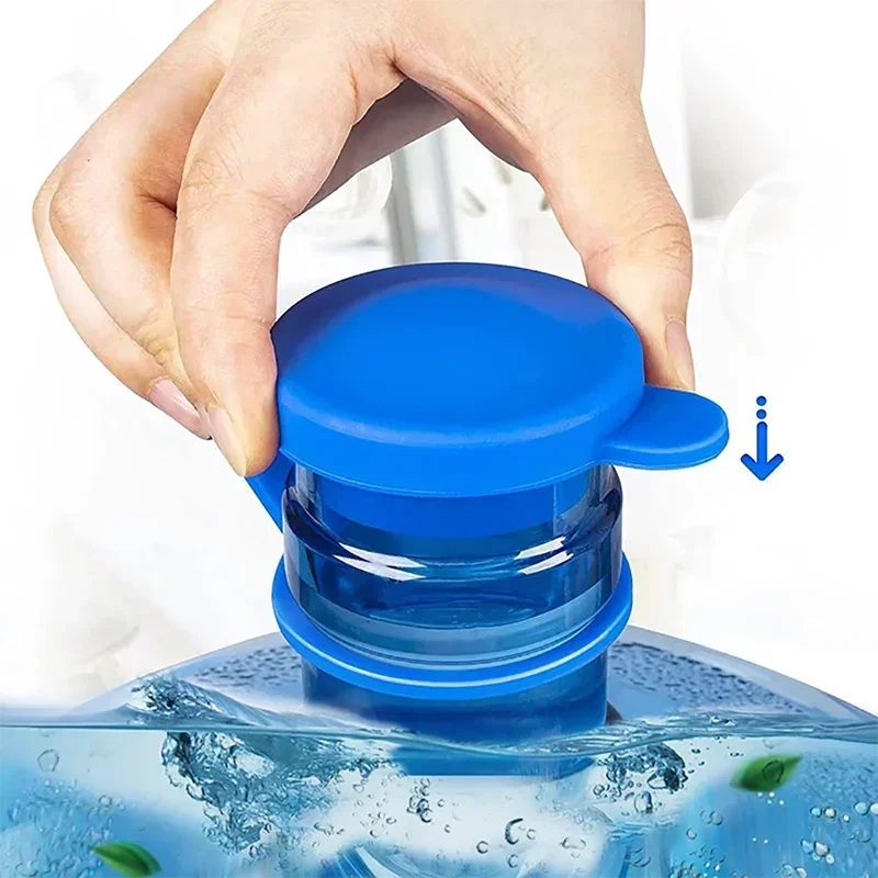 Water Jugs Cap Non-Spill Bottle Caps With Inner Plug Durable Thick Reusable Silicone Water Bottle Cover Drinking Bucket Cover