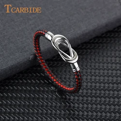 New Arrivals Beautiful Women Leather Bracelet Stainless Steel Accessories Cross Magnetic Buckle Elegant Small Adorn Article Gift