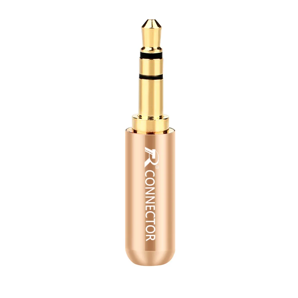 10pcs Mini Jack 3.5mm 3 Pin Stereo Male Connector Gold Plated Plug Aluminum Tube 3 Pole 3.5mm Stereo Plug DIY Headphone Jack