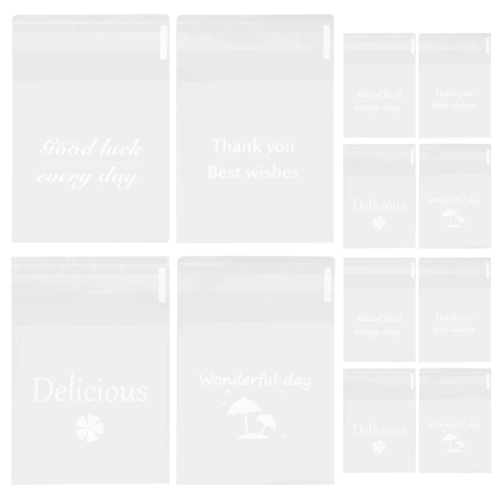 

100 Pcs Self Adhesive Bag Sealing Bags Clear for Treats Packaging Small Cookie with Snack Cookies Biscuit