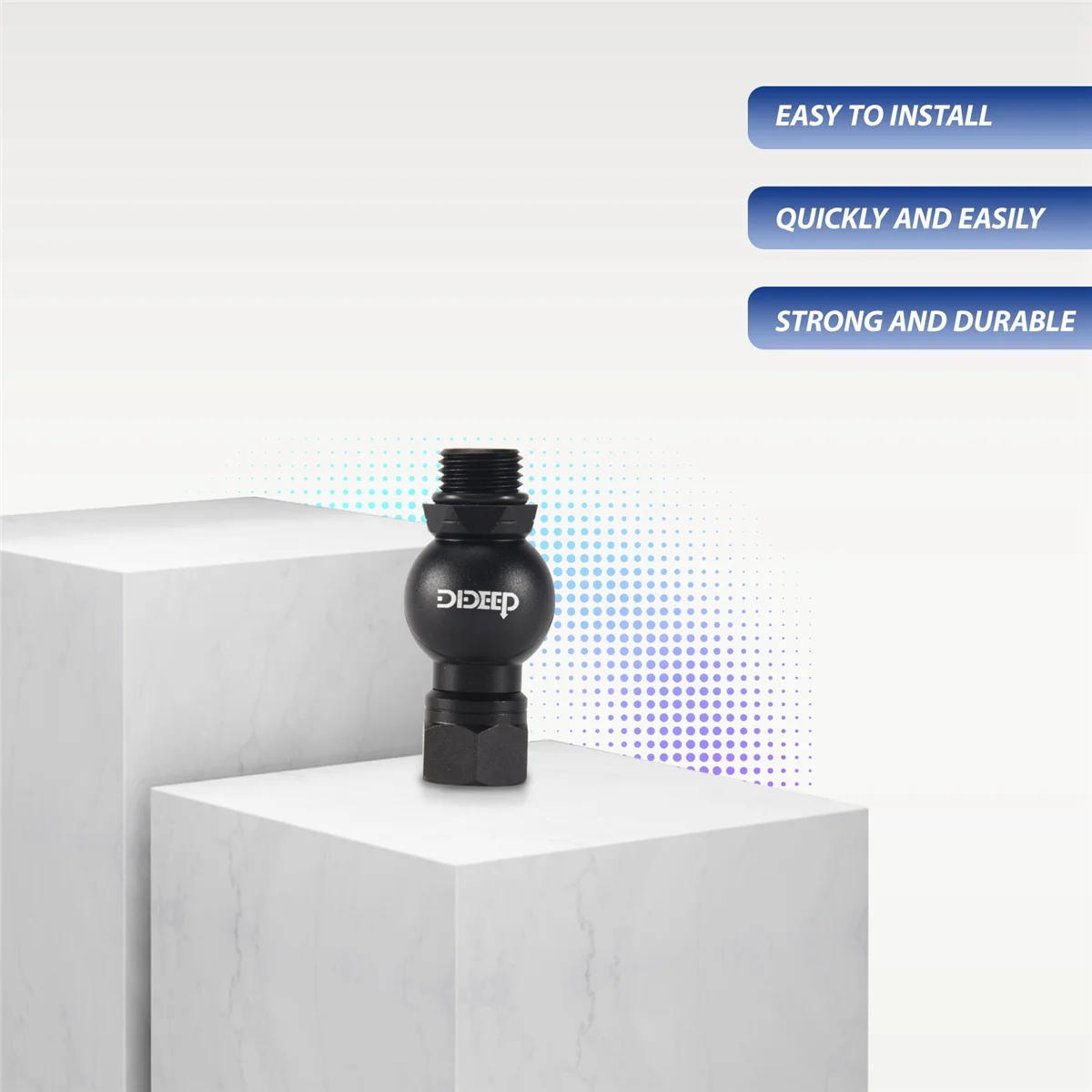 SMIEA DIDEEP Global Universal 360 Grad drehbarer Schlauchadapter für 2. Stufe, Tauchregler, Anschluss, Tauchzubehör