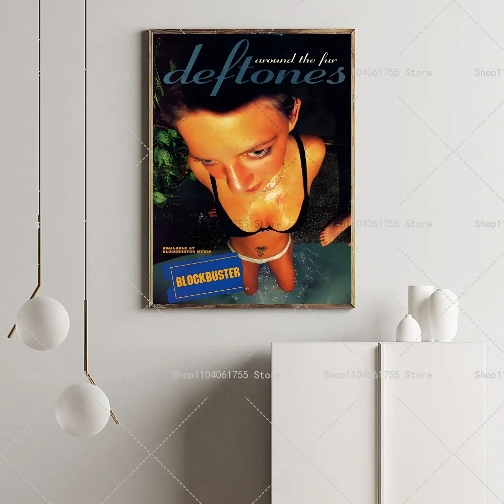1PC Lassic Hip Hop Star Deftones Music Album Poster Self-adhesive Art Waterproof Paper Sticker Coffee House Bar Room Wall Decor