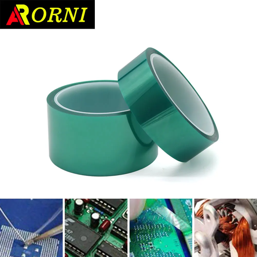 Fita de filme PET verde 3mm ~ 100mm placa impressa resistente ao calor de alta temperatura brasagem tira de proteção de blindagem de revestimento SMT
