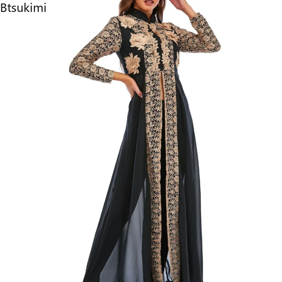 New Abaya Dubai Muslim Sets Dress Kaftan Turkish Islamic Clothing Abayas African Dresses For Women Robe Ensemble Femme Musulmane