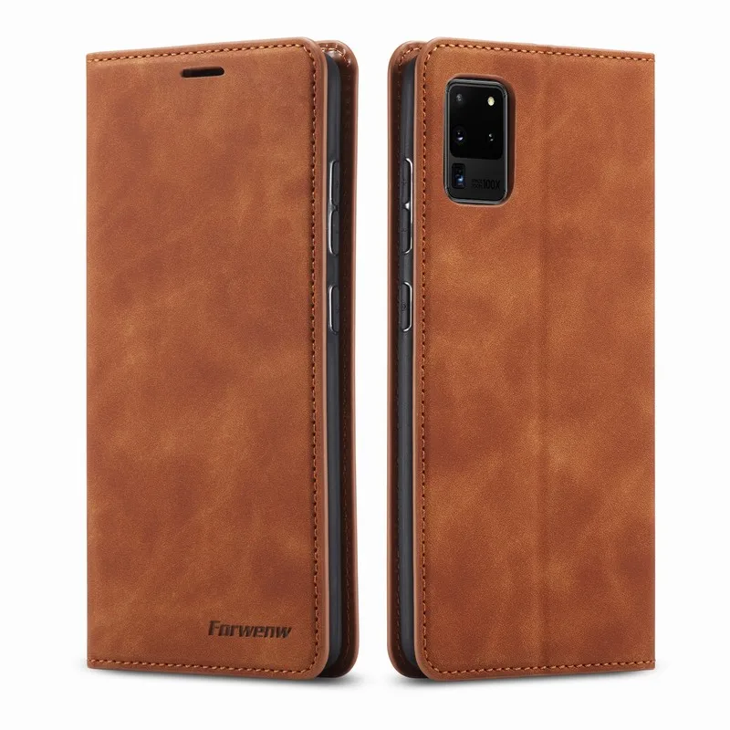 

For Samsung Galaxy S22 Ultra Case S21 S20 S24 Plus S23 FE S10 Lite Magnetic Flip Leather Wallet Case Cover On S9 S8 S7 Edge S10E