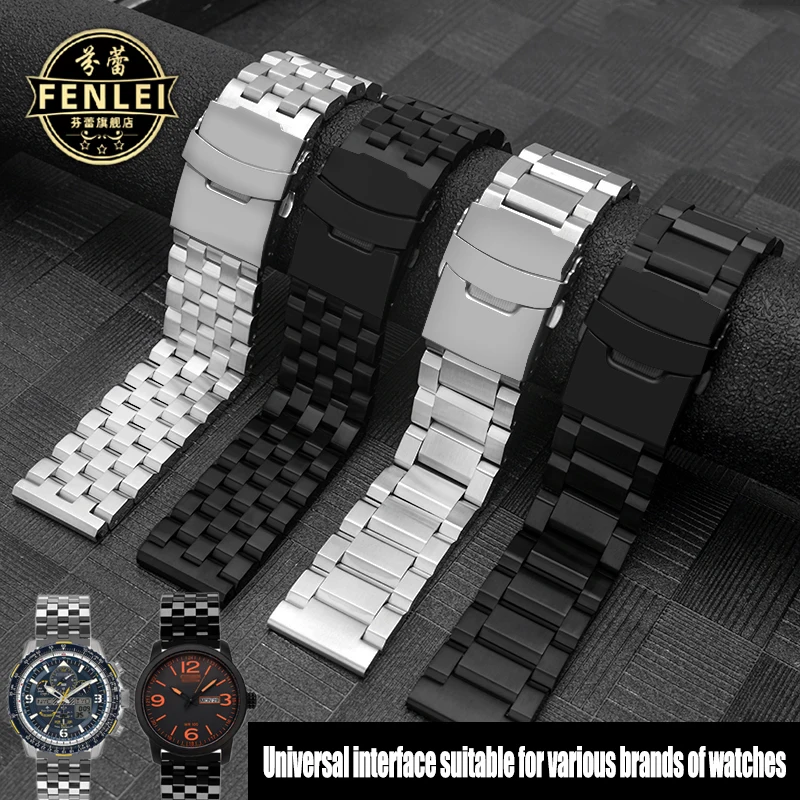 

18MM 20 22 24MM For Breitling Jeep Fossil Casio PRG-600 650 Swordfish Stainless Steel WatchStrap Solid Precision Steel Watchband