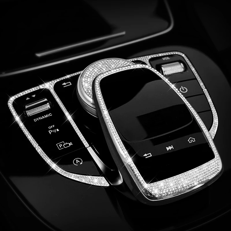 Центральная панель управления автомобиля с декоративной рамкой со стразами и бриллиантами для Mercedes Benz E C GLC Class W213 E200L W205 C200L C180L