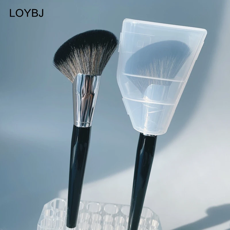 LOYBJ 72# Fan Contour Brush Professional Face Blush Highlight Bronzer Contour Powder Brush Soft Synthetic Hair Sculpting Brushes