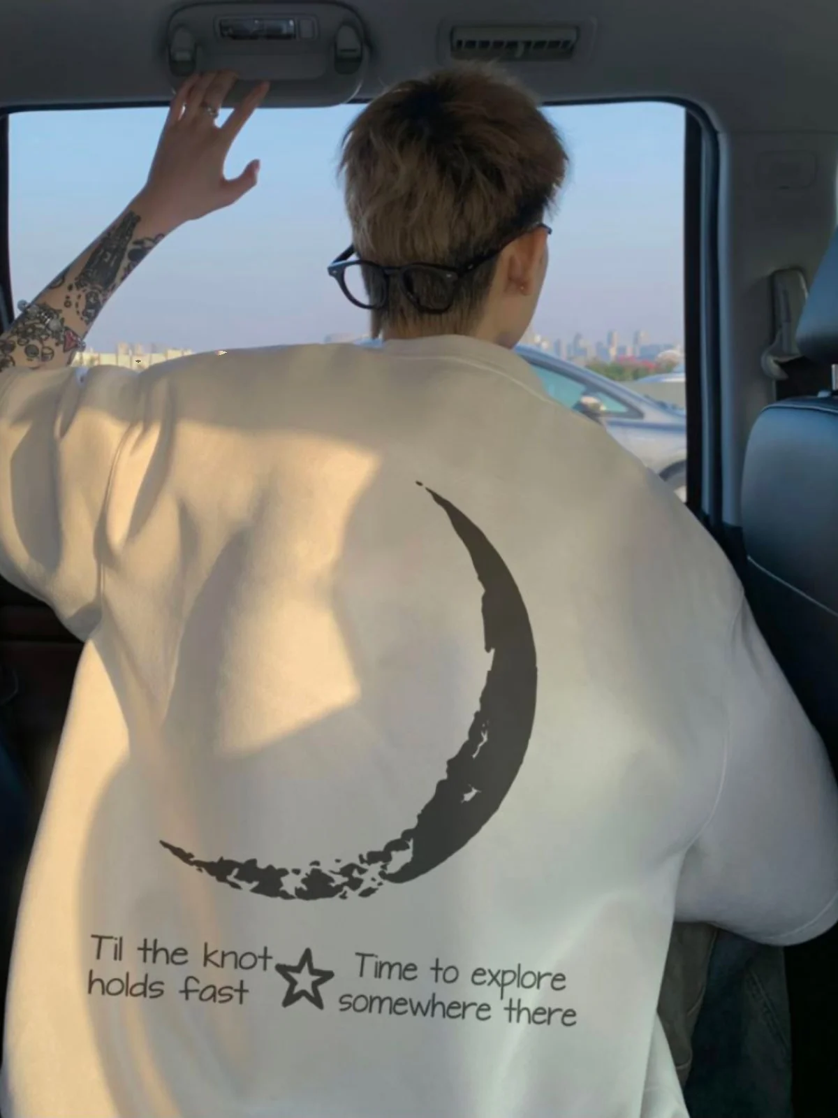 

Trendy Brand Heavyweight Men's T-irt Summer American Suede Loose Fit f Sve Small Collar Seven Sve Casual Sle