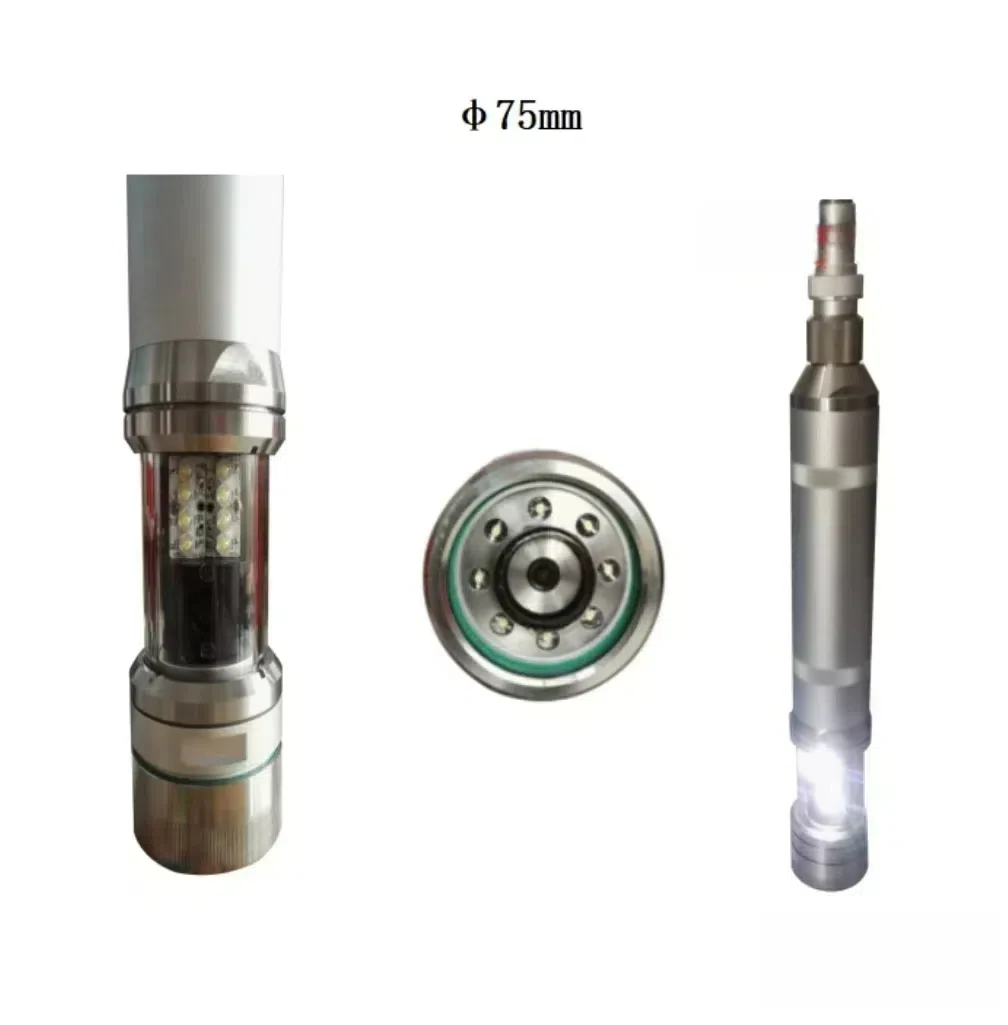 75mm 600m Automatic Wiring Horizontal Dual View Underwater Well Camera For Boreholes