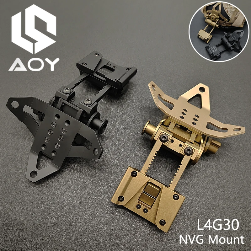 Tactical L4G30 NVG Helmet Mount Holder Dried Cuttlefish Helmet Mount Adjustable Quick Installation Install Accessories