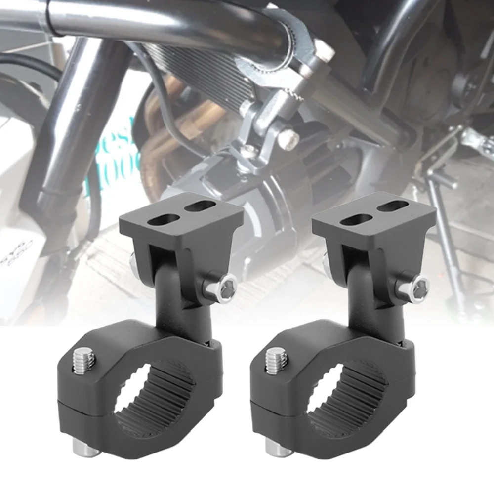 Motorcycle Headlight Spotlight Mount Bracket Motorbike Head Light Lamp Holder Support Adjustable Bumper Mount Clamp