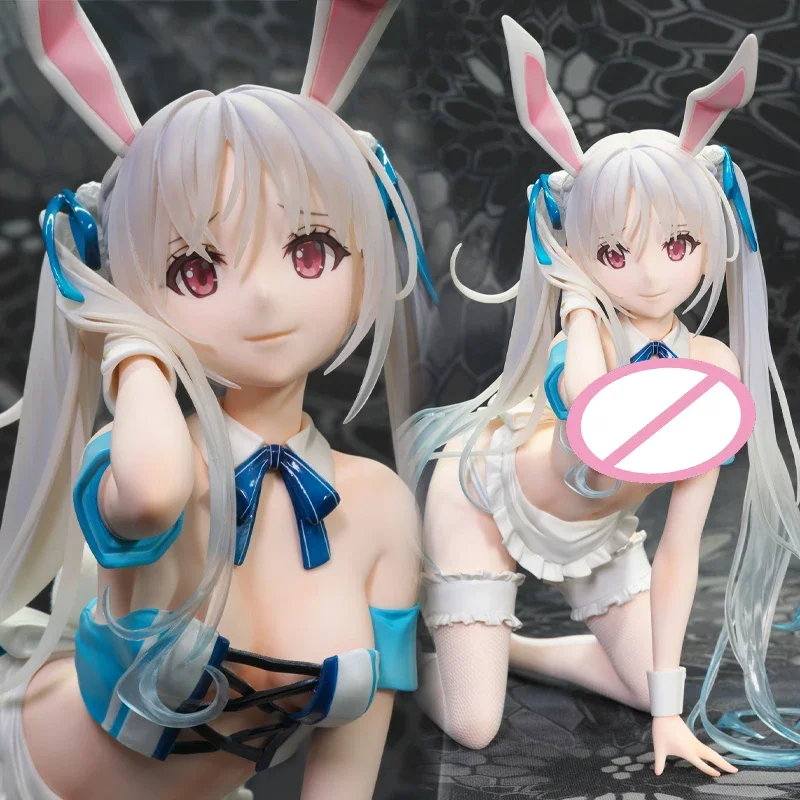 NSFW الأصلي ملزمة الأرنب فتاة كريس 1/4 أكوا الأزرق PVC عمل الشكل لعبة الكبار جمع Kawaii لطيف نموذج دمية الهدايا #1