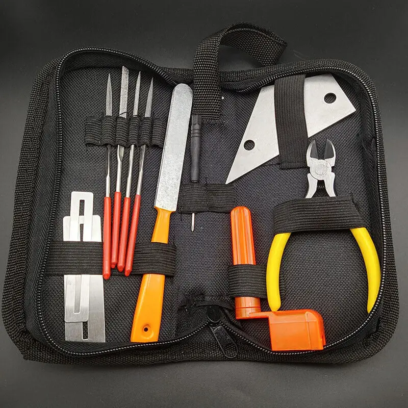 Guitar Nut Groove Grinding File Fret Repair and Maintenance Tool Grinding and Polishing Measuring Tool Set