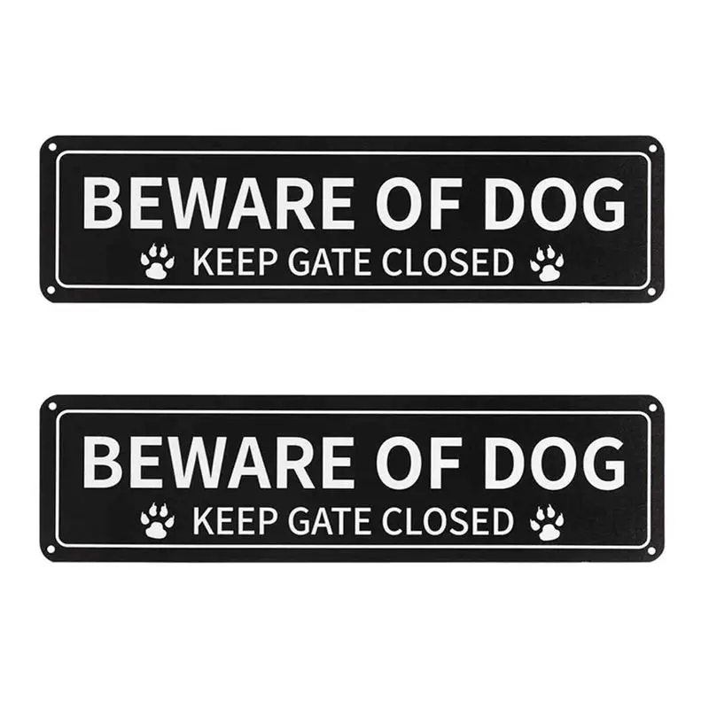 ABXF-2 Pack Beware Of Dog Sign, 12X3 Inch Rust Free .040 Aluminum Metal Sign, Reflective, Fade Resistant, UV Protected