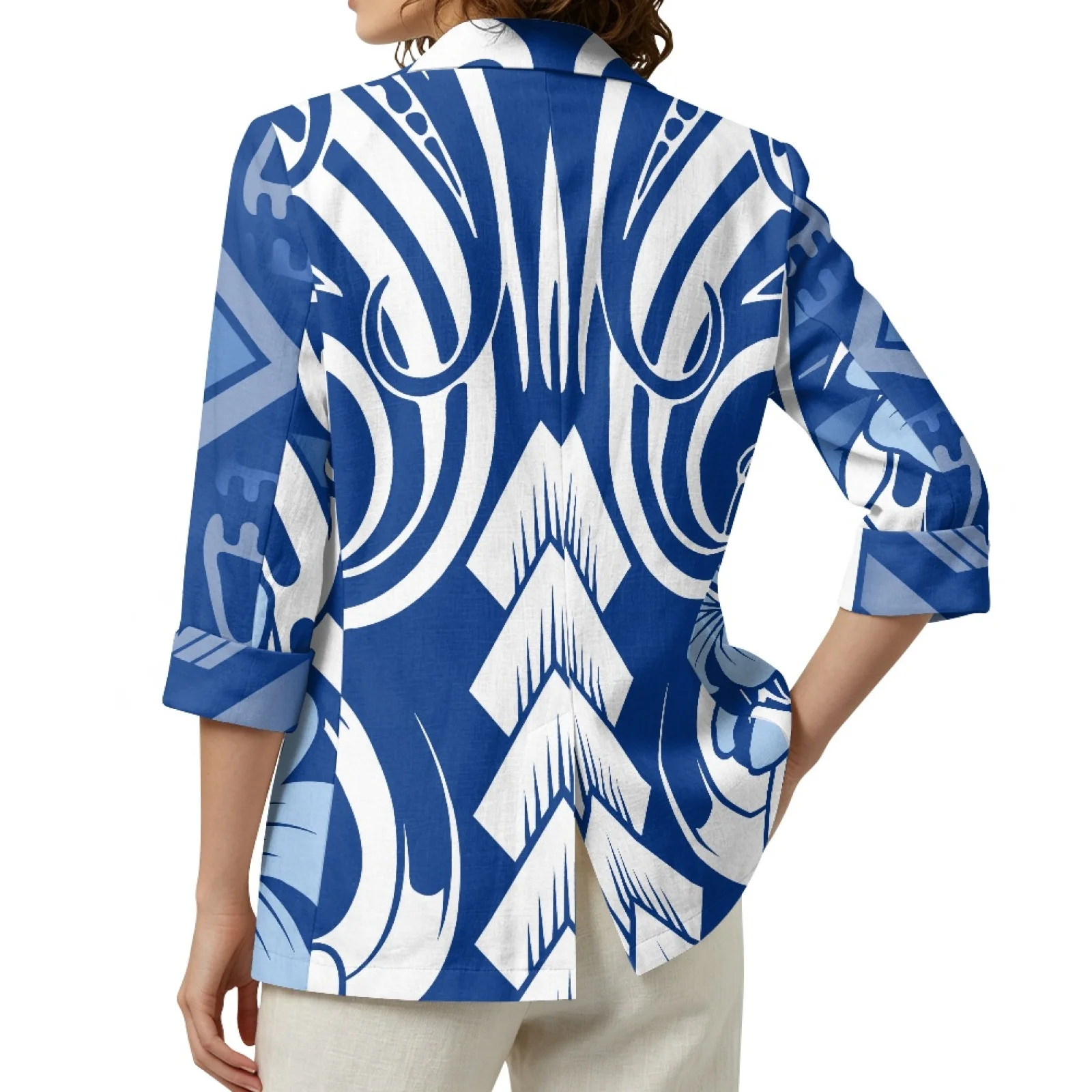 PENSTROLL Hibiscus Linen Like Outerwear for Vacation Casual Light Cardigans Beach Cover Ups