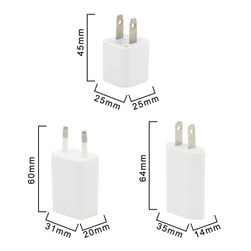 DC5V 1A USB Adapter EU US Plug Adapter Power Supply Adapter for iPhone X Xiaomi Mi 9  Charger