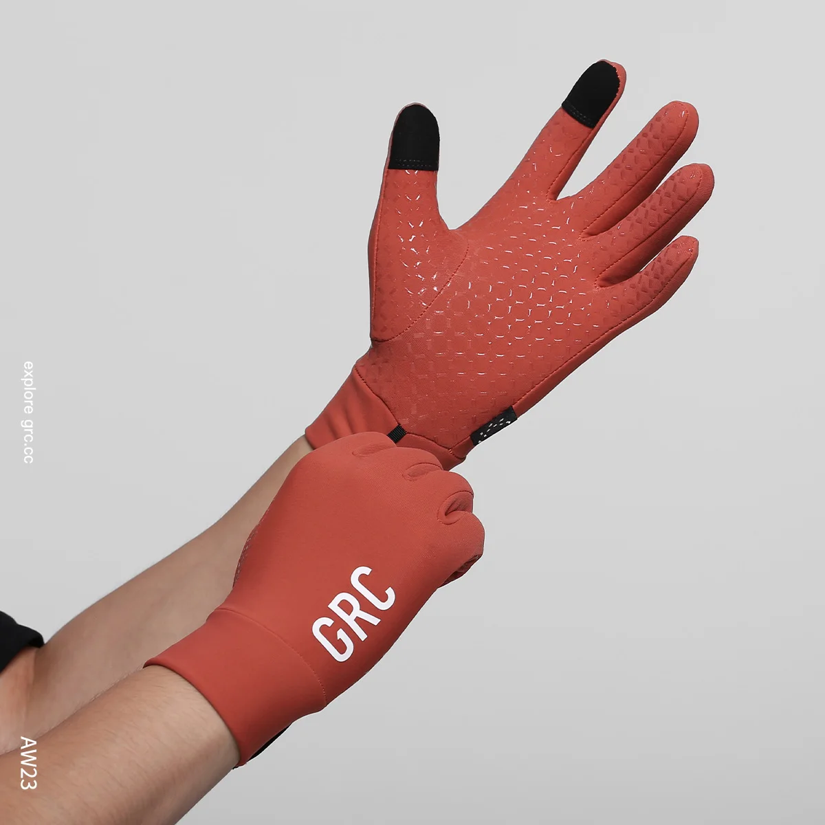 GRC Fietshandschoenen Volledige Vinger TECH Winddichte Thermische Fleece Handschoenen voor Road MTB Bike Winterrijden