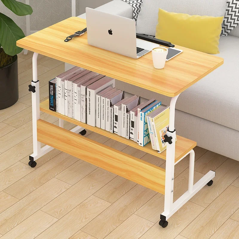 Movable Laptop Table Simple Design Wood Desktop Height Adjustable Bed Sofa Side Computer Notebook Laptop Desk Table