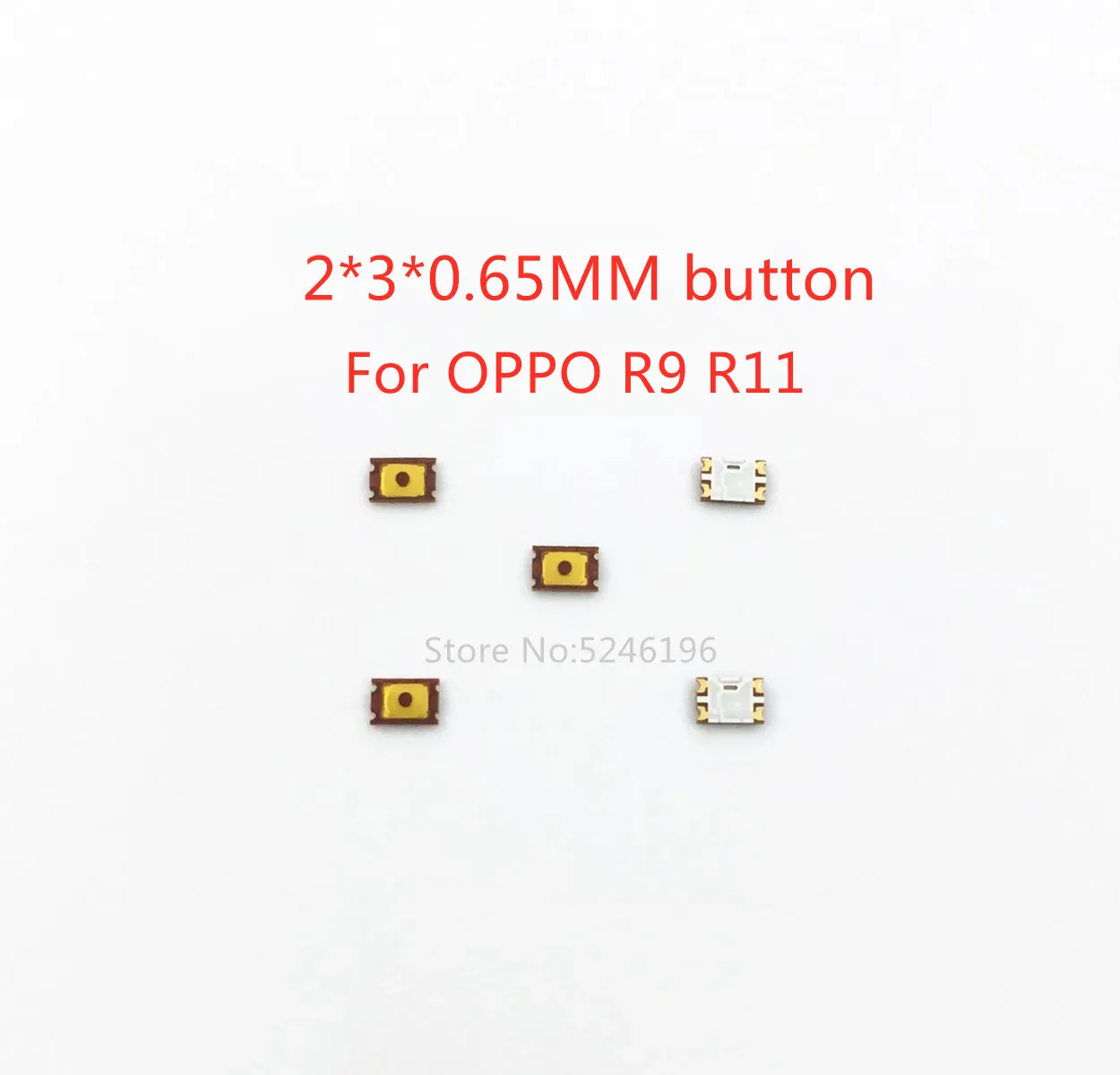 10-100pcs 2*3*0.65MM 2x3x0.65MM Power on volume button 4Pin For OPPO R9 R11 Replace Part