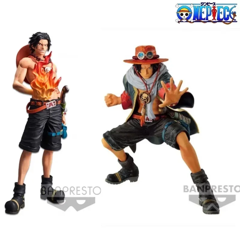 Bandai Banpresto 20cm One Piece Portgas D Ace With Special Version Model Garage Kit Toys Desktop Ornament Toy Decoration Gift