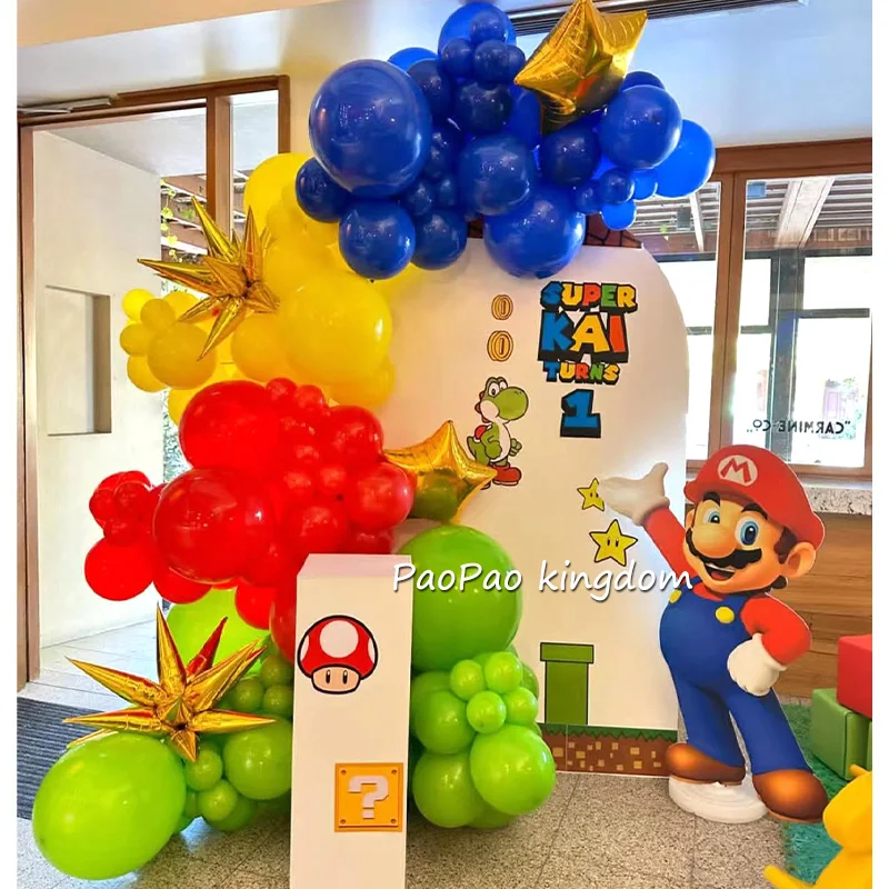 

Super Mario Theme Foil Balloons Arch Garland Kit Latex Balloons Number Balls Birthday Baby Shower Party Decoration Gift Toys