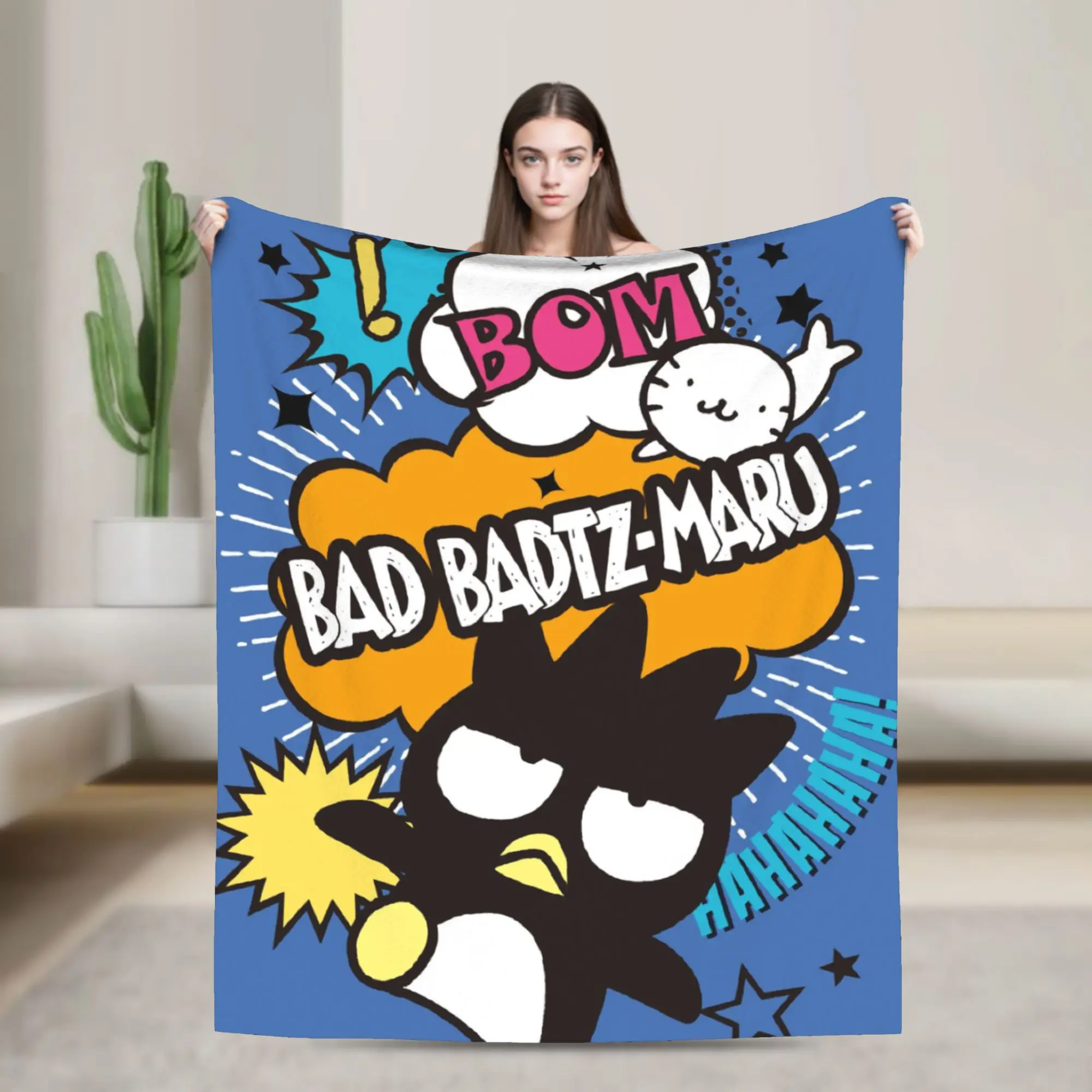 

Kawaii Badtz-Maru Cartoon Blanket Super Soft Warm Throw Blankets for Sofa 50x60 Inch Multiple Sizes Bedspread
