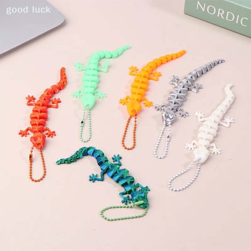 3D-geprint ornament gelede muur gekko flexibele gezamenlijke modellen creatief stressverlichting speelgoed cadeau