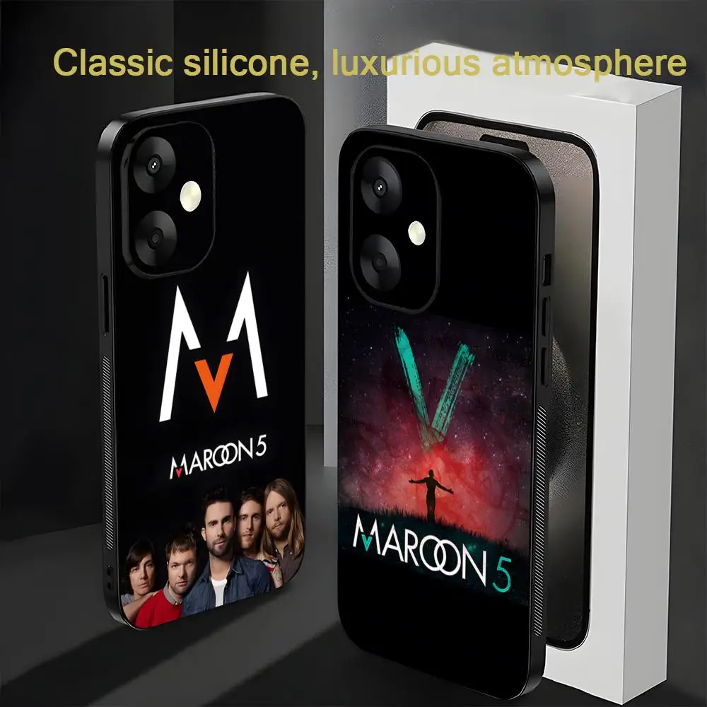 Hot M-Maroon 5 TrendBand Phone Case For Xiaomi Redmi Note 13,12,11, 10 Pro Plus S,  5G, 12S, Luxury Soft Black Phone Cover