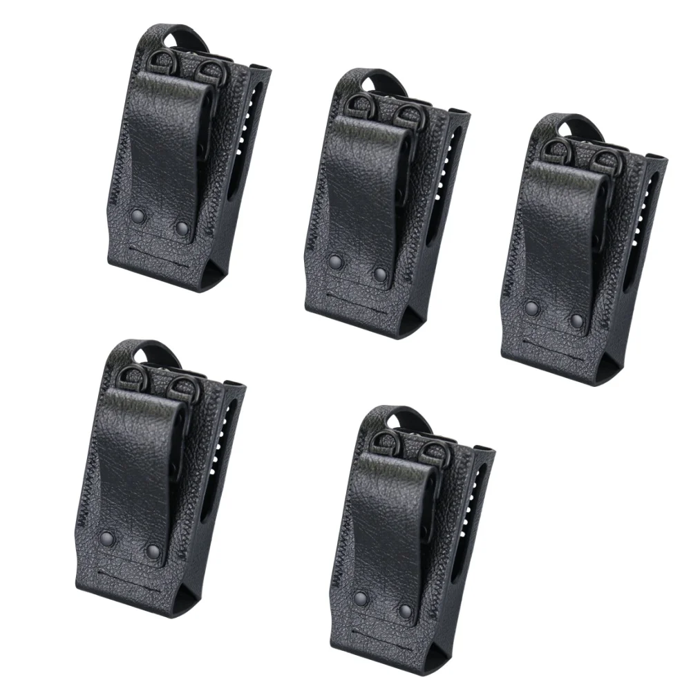 5PCS Walkie-Talkie Protective Cover Hard leather Carry Case for Non Display Model Motorola R7A MOTOTRBO™ R7A Two Way Radios